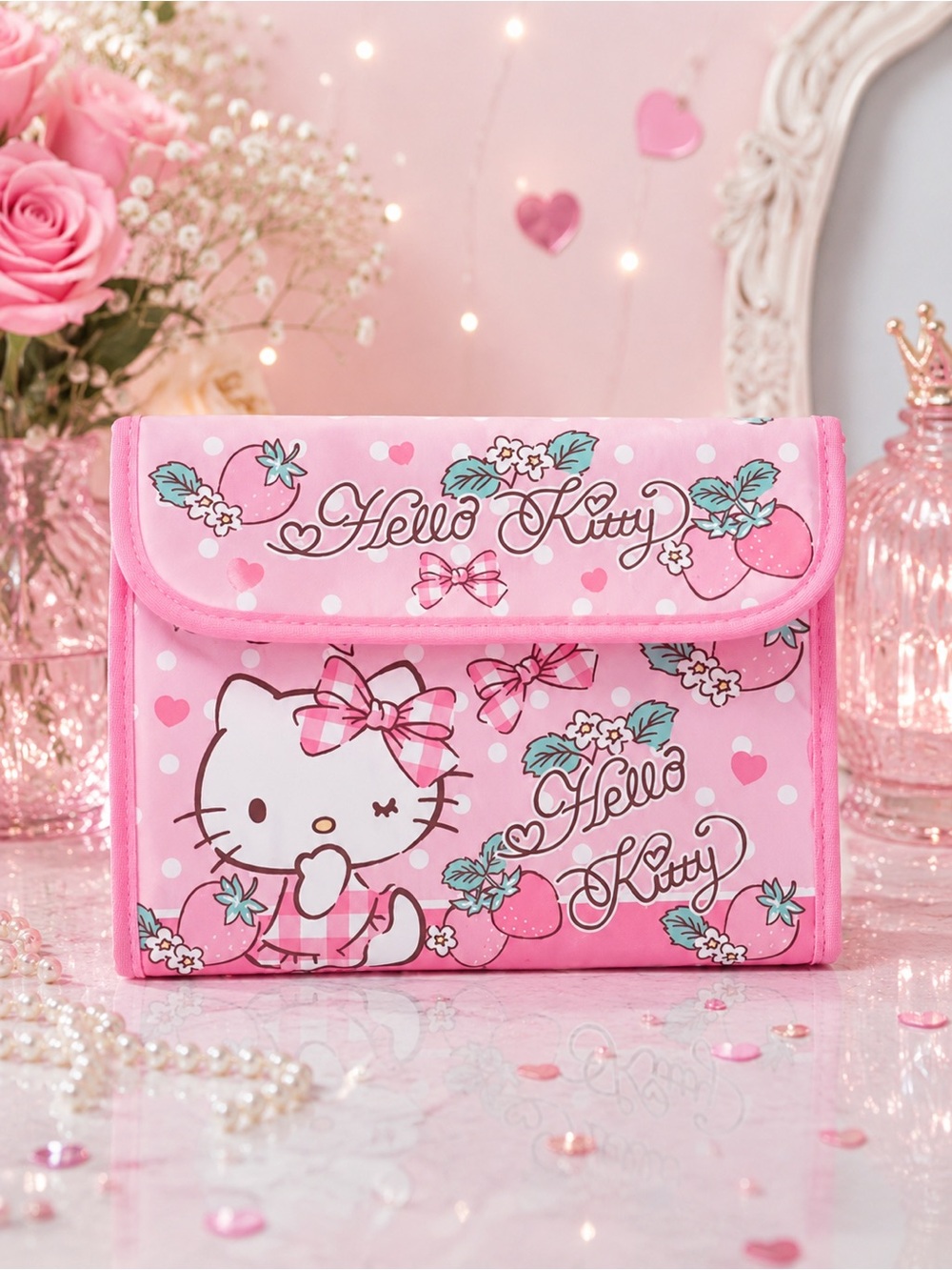 Hello Kitty pink envelope clutch.NWT